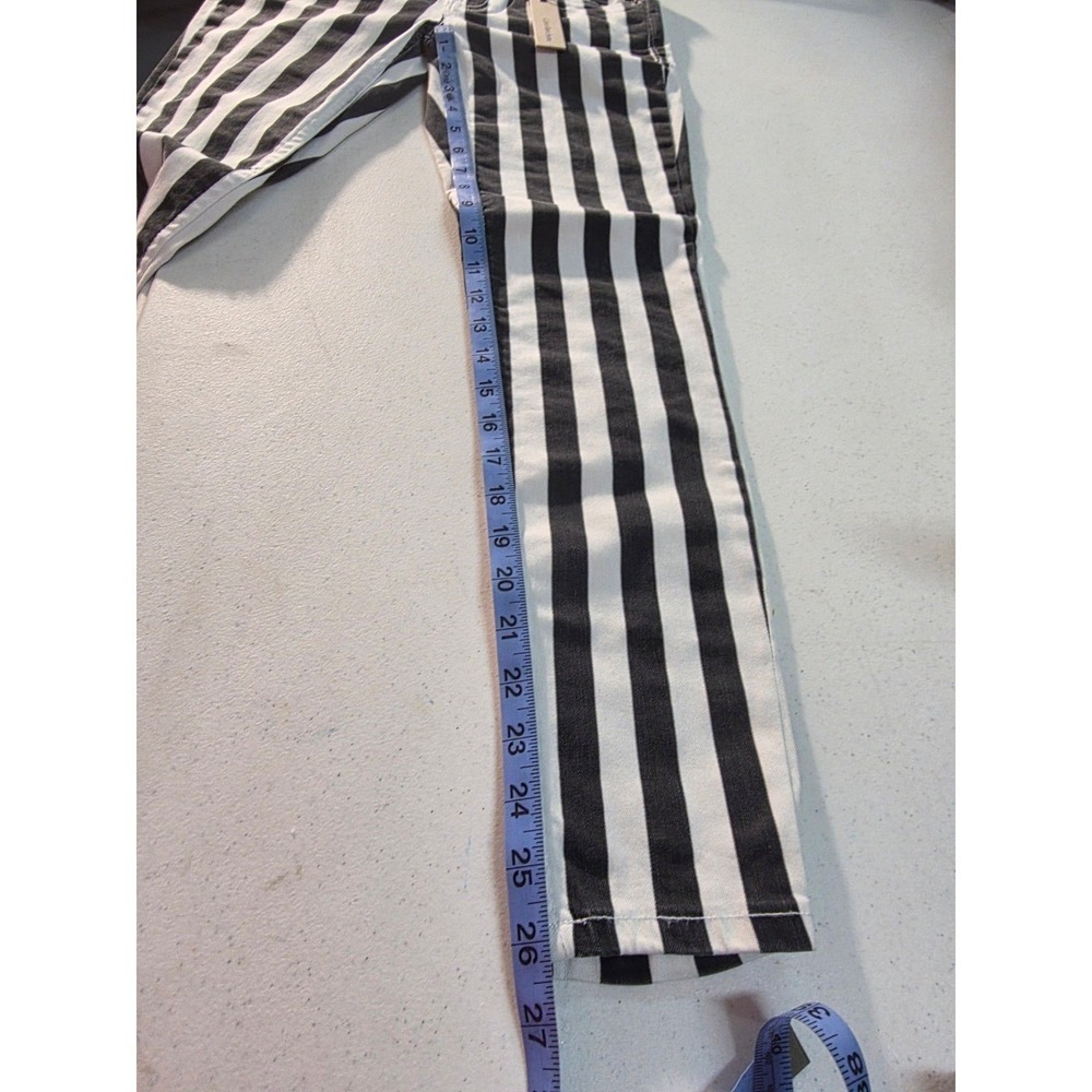 Calvin Klein Jeans Black White Stripe Ankle Skinny Womens Size 26 Pants - Picture 7 of 8